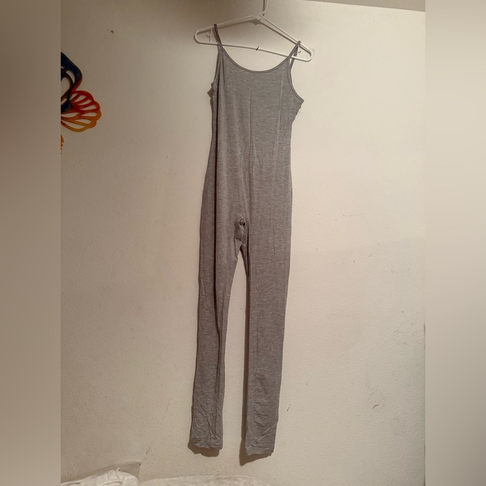 Fashion Nova Light Gray Jumpsuit